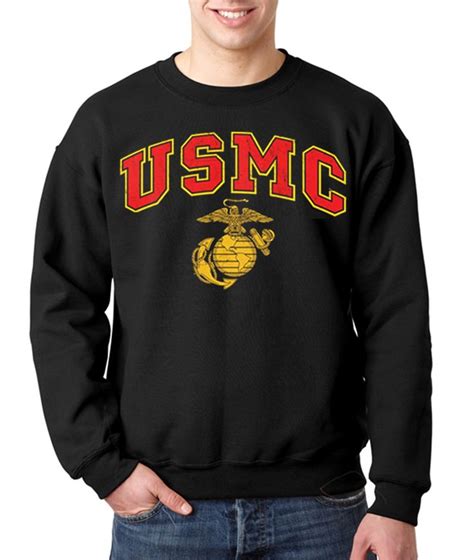 Usmc United States Marine Corps Black Crewneck Sweatshirts Hoodie