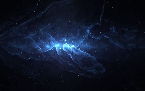 Blue Galaxy With Stars Hd Wallpaper Wallpaper Flare