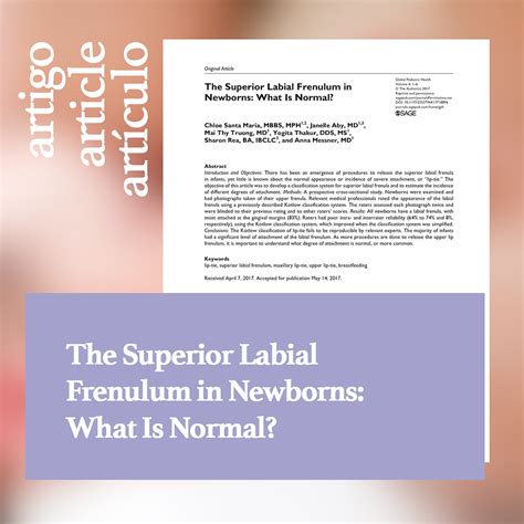 The Superior Labial Frenulum Innewborns What Is Normal