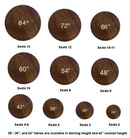 24 of table width for each diner with an rectangular, oval, round or square: Party Rental Products Round Table Sizes Tables | Smith ...