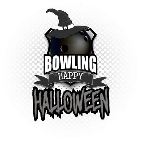 Halloween Bowling Flyer Template A6 Format Size Vector Clip Art