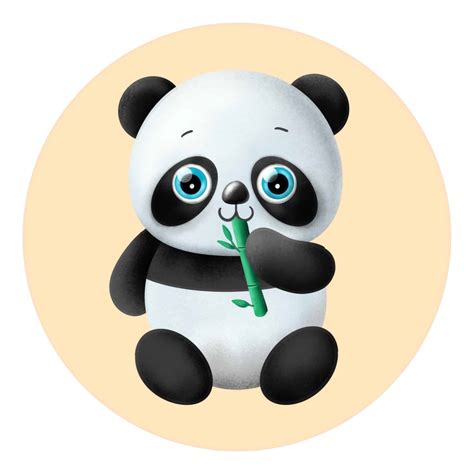 How To Draw A Cute Panda Eating Bamboo Easy Busy Shark