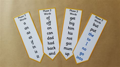 Phase 2 Phonics Bookmarks Literacy Letters And Sounds Eyfs Early