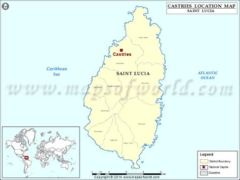 Where Is Castries Location Of Castries In Saint Lucia Map