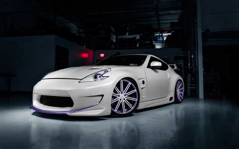 Download Wallpapers Nissan 370z Garage Tuning Stance Road Japanese