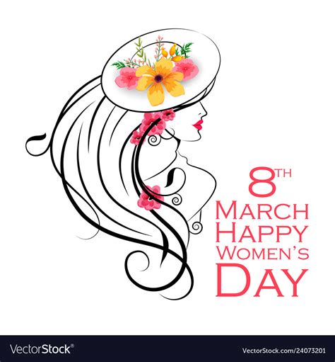 Happy International Women S Day 8th March Vector Image