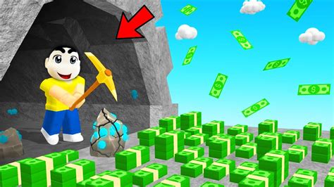 Shinchan And Chop Upgrading Worlds Best Pickaxe In Roblox Mining