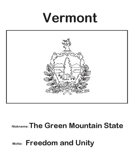 Vermont State Flag Coloring Page Flag Coloring Pages Coloring Books
