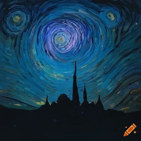 Van Gogh Inspired Night Sky Painting