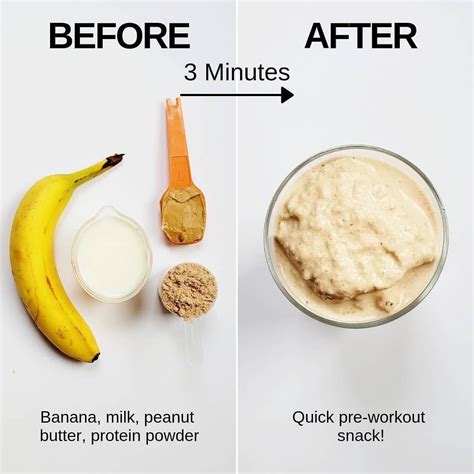 pre workout snack ready in less than 3 minutes here s a super simple smoothie to get you the
