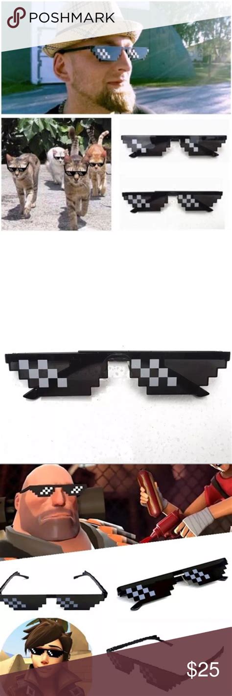 Thug Life Sunglasses 8 Bit Pixel Unisex Attitude You May Not Be Able To Control Every Situation