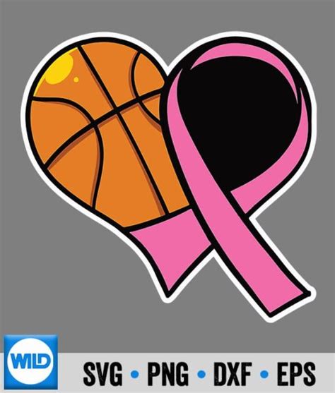 Breast Cancer Basketball Players Svg Cancer Svg Cut File Wildsvg