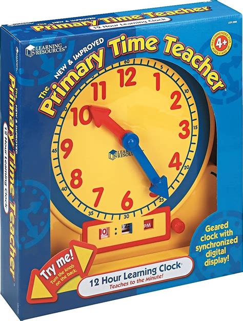 Buy Learning Resources 2996 The Primary Time Teacher 12 Hour Teaching Clock Online At Low Prices