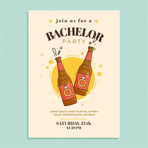 Premium Vector Cartoon Bachelor Party Invitation
