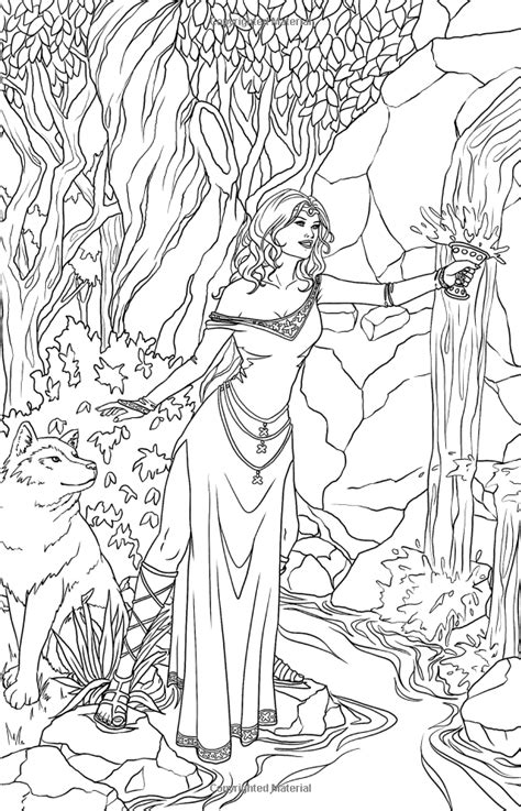 Elf Fantasy Coloring Pages For Adults Kidsworksheetfun
