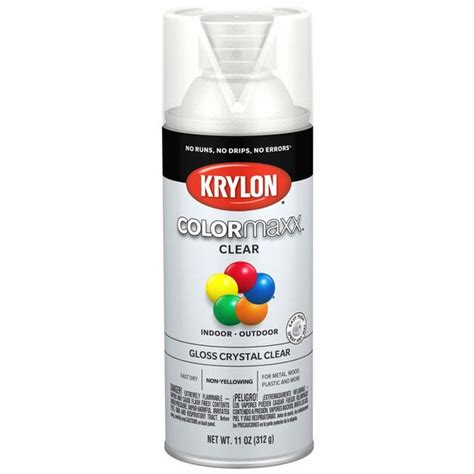 Colormaxx Spray Paint Gloss Crystal Clear 11 Oz K05515007 Zoro