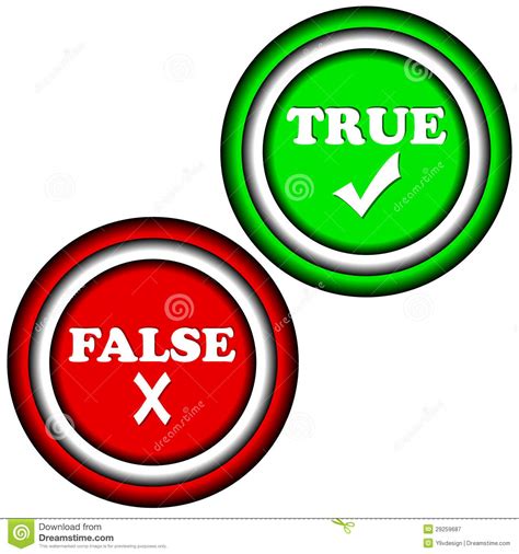 Buttons True And False Stock Vector Image Of Decision