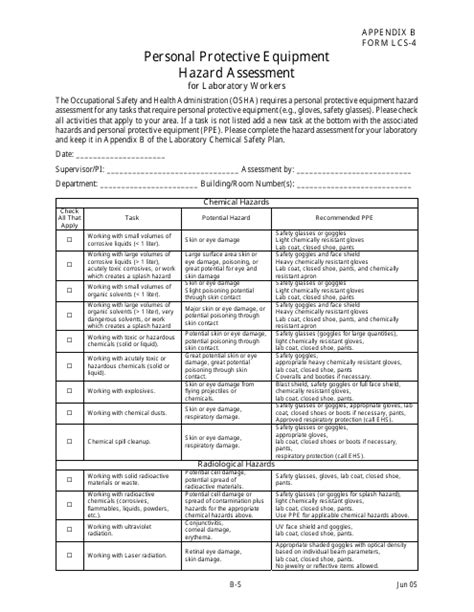 Osha Hazard Assessment Form Fill Out And Sign Printab