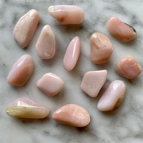 Opal Pink Opal Tumbled Pocket Stone Minera Emporium Crystal
