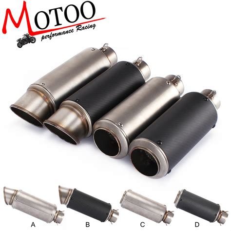 Motoo 51mm Universal Motorcycle Exhaust Muffler Modified Exhaust