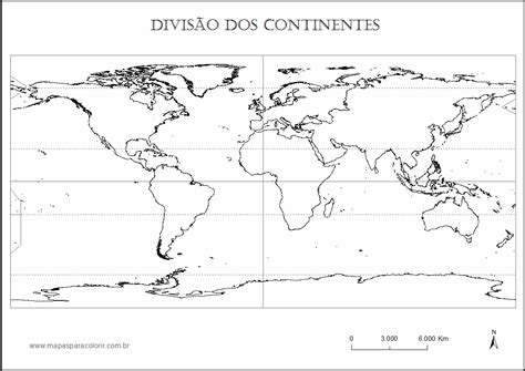 Continente Americano Para Colorir