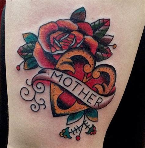 Traditional Mom Heart Tattoos Best Tattoo Ideas