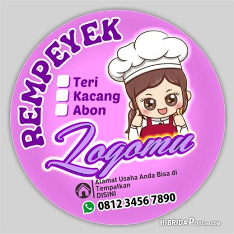 Stiker Label Rempeyek Layanan Design Dan Jasa Cetak Hibrida Print