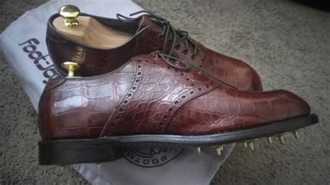 New Footjoy Mens Classics 85ee Alligator Crocodile Exotic Golf Shoes