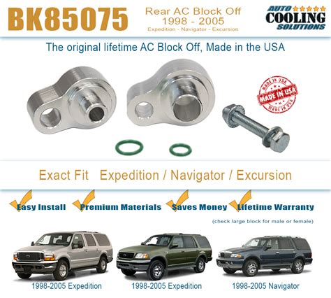 1998 2005 Expedition Excursion Navigator Rear Ac Block Off Male