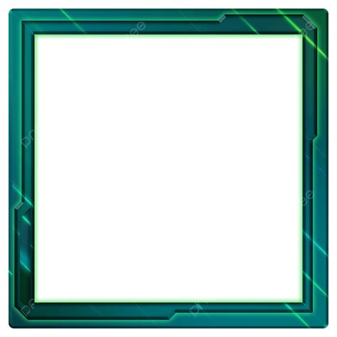 Modern Style Square Twitch Streaming Overlay Green Border Square