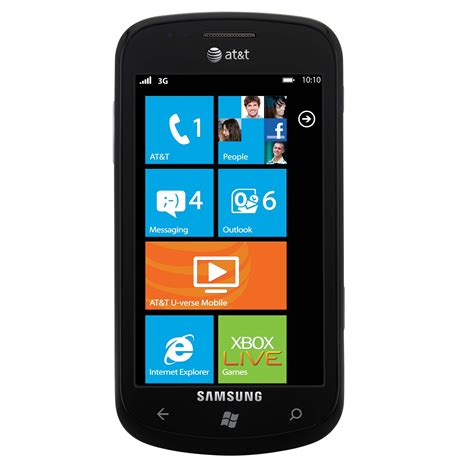 Samsung Focus I917 Unlocked Gsm Windows 7 Os Cell Phone Black