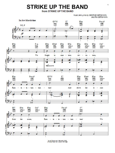 Strike Up The Band Sheet Music Direct