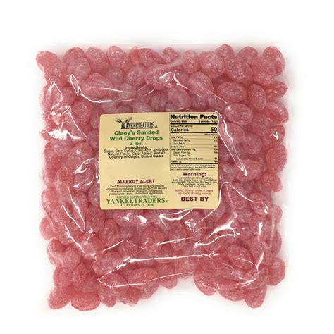 Claeys Sanded Wild Cherry Candy Drops 4 Lbs