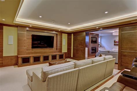 Media Room Transitional Home Theater Calgary By Emerald Designs