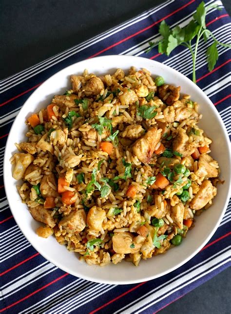 Healthy Chinese Chicken Egg Fried Rice Recipe My Gorgeous Recipes