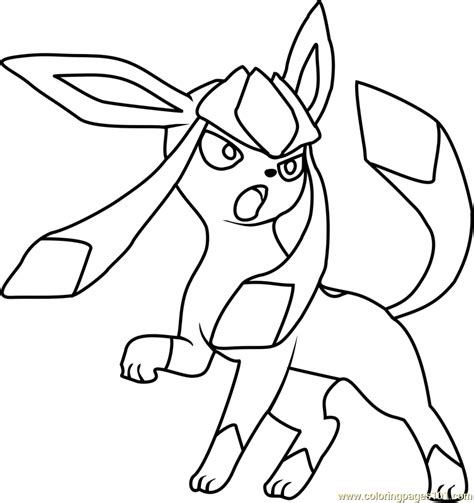 Pokemon Glaceon Coloring Pages