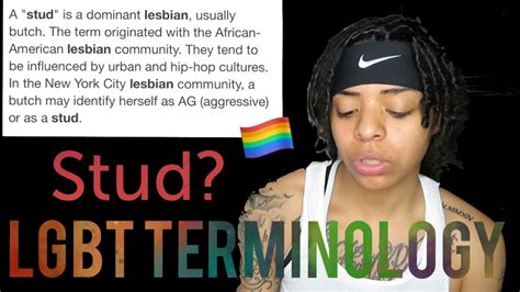 And often a plus sign meant to cover anyone else who's not included: "STUD" - LGBTQ TERMINOLOGY 🏳️‍🌈 - YouTube
