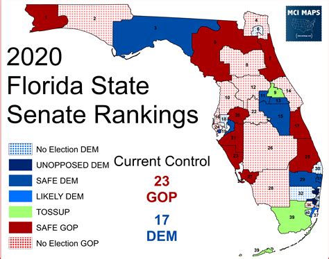 2020 Florida State Senate Rankings Mci Maps Election Targeting Florida Data Consultant