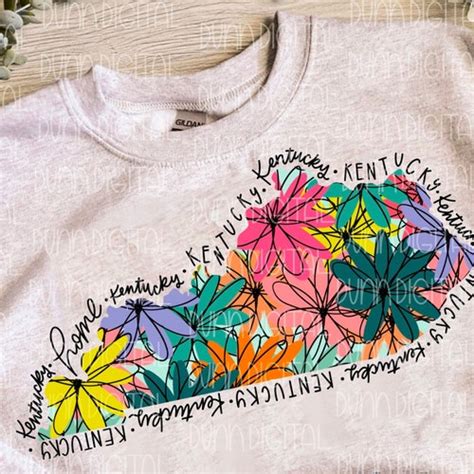 Floral Kentucky Png For Sublimation Floral Kentucky Etsy