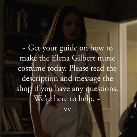 Authentic Elena Gilbert Nurse Costume The Vampire Diaries Cosplay Dress Katherine Pierce Nina