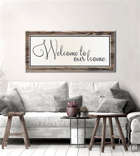Home Wall Art Welcome To Our Home Wood Frame Ready To Hang Sense