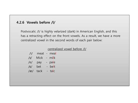 4 2 3 Nasalized Vowels English Vowels And Diphthongs Are Nasalized When They Occur Before A