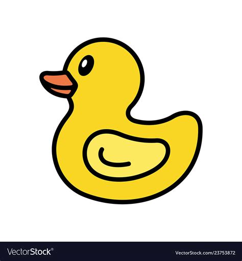Yellow Duck Icon Royalty Free Vector Image Vectorstock