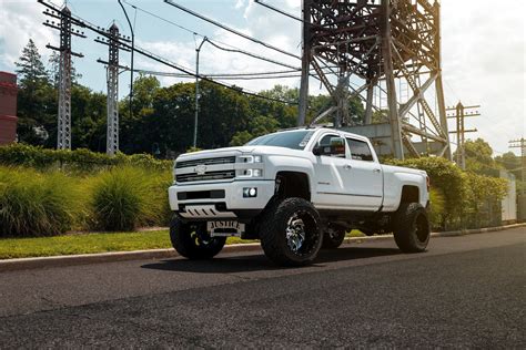 White Chevy Silverado On Fuel Offroad Wheels Gets A Great Lift Kit