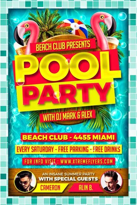 Pool Party Template Flyer