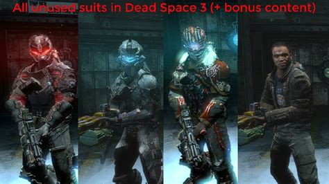 All Unused Suits In Dead Space 3 Bonus Content Youtube