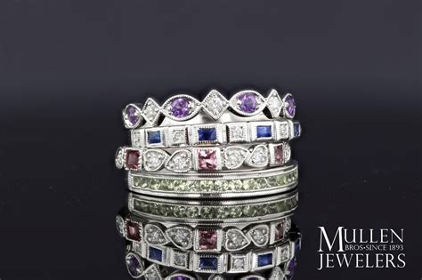 10k White Gold Amethyst Channel Set Birthstone Ring Mullen Brothers