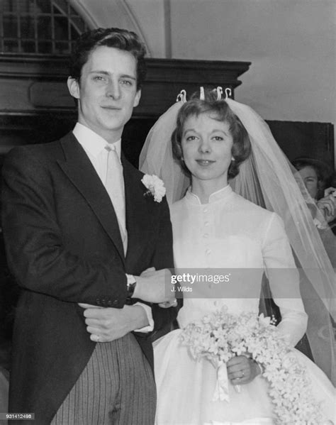 English Actors Jeremy Brett And Anna Massey After Their Wedding At St