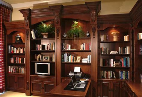 Strong and solid, this library bookcase offers sturdy support for all your storage needs. office/library | Home, House inside, Home office