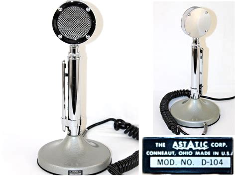 Vintage 1950s Astatic Microphone Model D104 Crystal